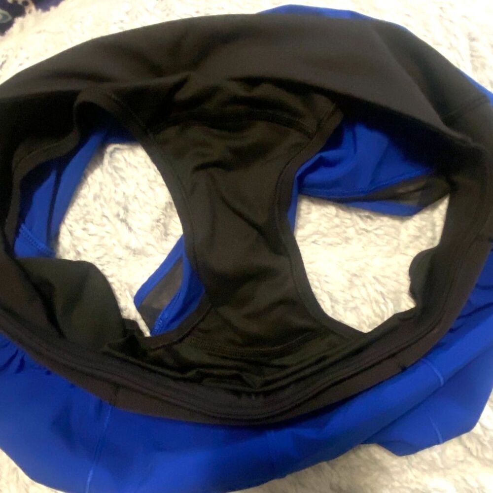 Lululemon Mind Over Miles Short (3.5") Jet Stream Blue / Black EUC Size 6 - Picture 7 of 7